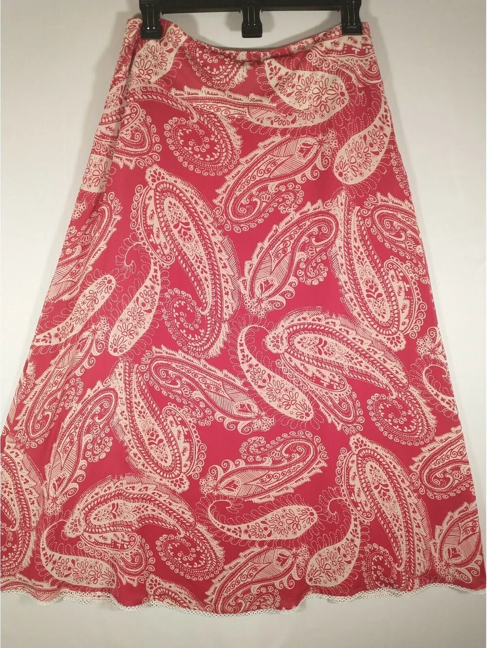norton mcnaughton skirt Size 6, Red Paisley